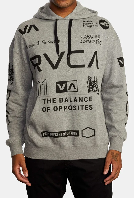 men clothing stretch pants-RVCA All Brand Sport Workout Hoodie