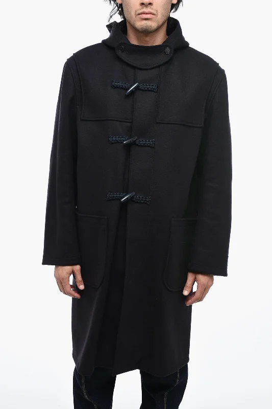 men clothing formal wear-Seafarer Wool Cloth Coat with Frog Closure