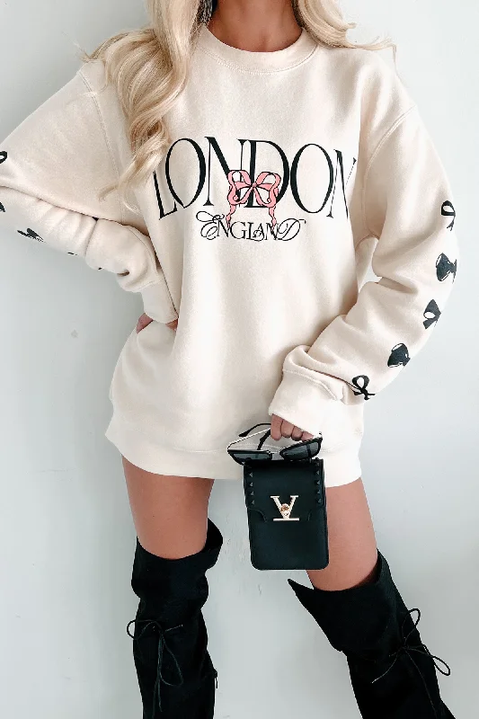 men clothing winter sweater-The London Life Graphic Sweatshirt (Ivory)