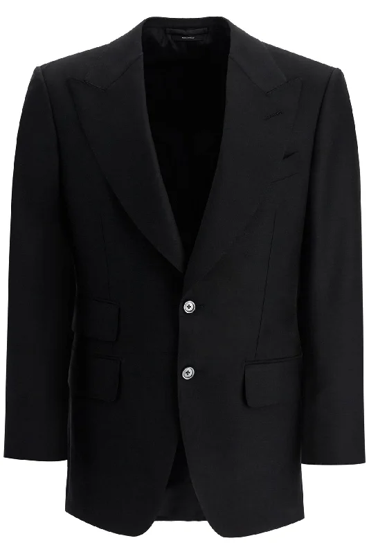 men clothing warm jacket-Tom Ford Men's Atticus Single-Breasted Jacket In Wool And