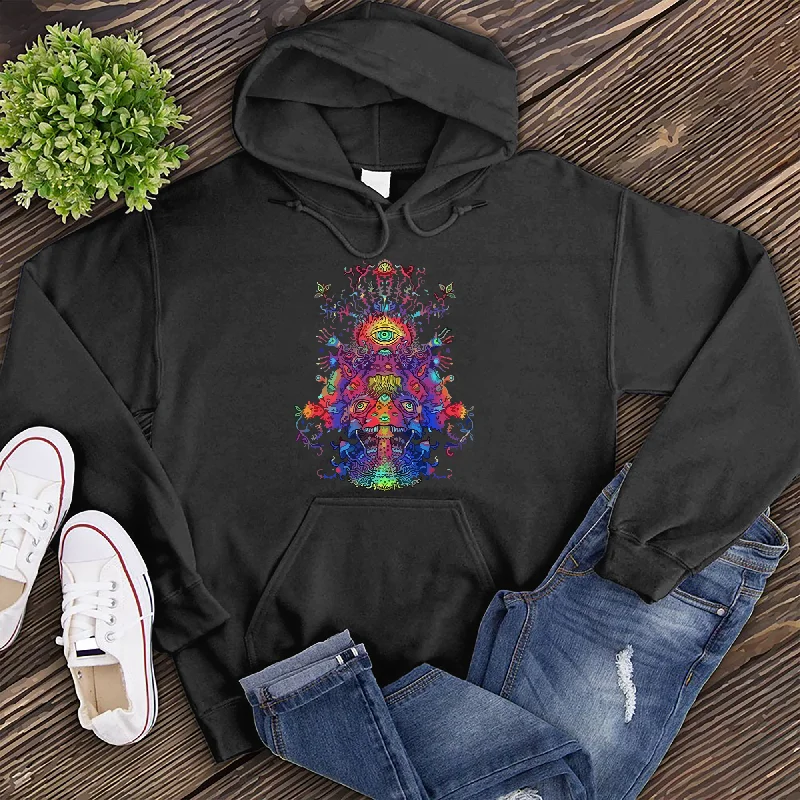 men clothing snow jacket-Trippy Mushroom Hoodie