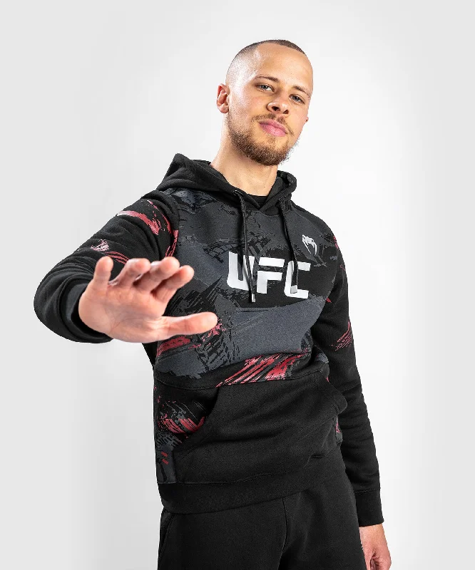 men clothing athletic shorts-UFC Venum Authentic Fight Week 2.0 Men’s Pullover Hoodie - Black/Red