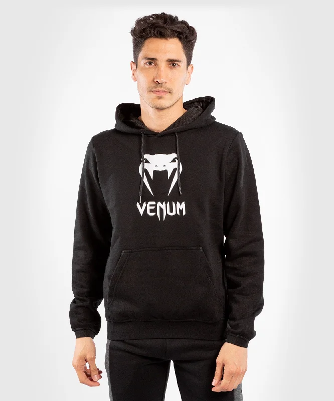 men clothing wool blend coat-Venum Classic Hoodie – Black