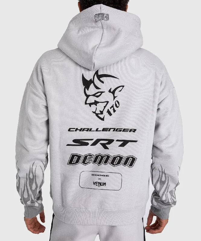 men clothing cotton t-shirt-Venum x Dodge Challenger SRT Demon 170 Pullover Hoodie - Grey