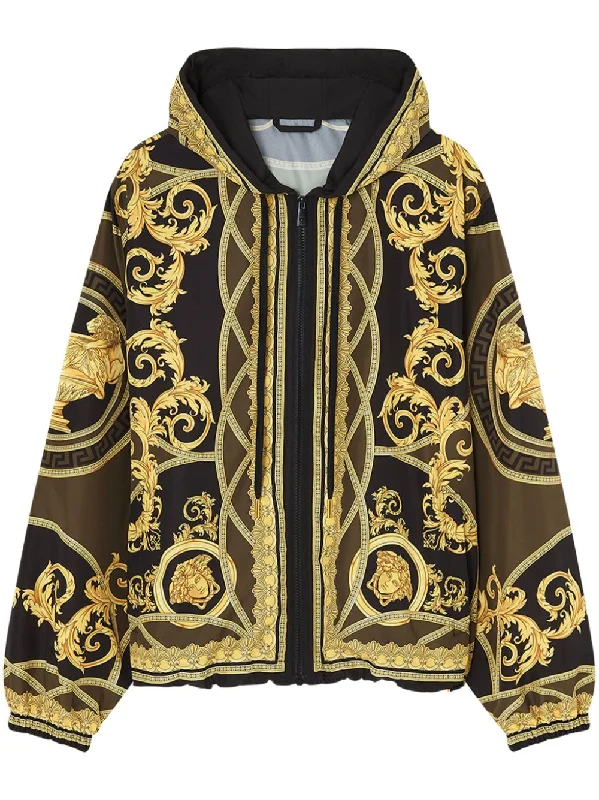 men clothing fleece vest-Versace Men's Coats en