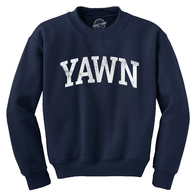 men clothing classic suit-Yawn Crew Neck Sweatshirt