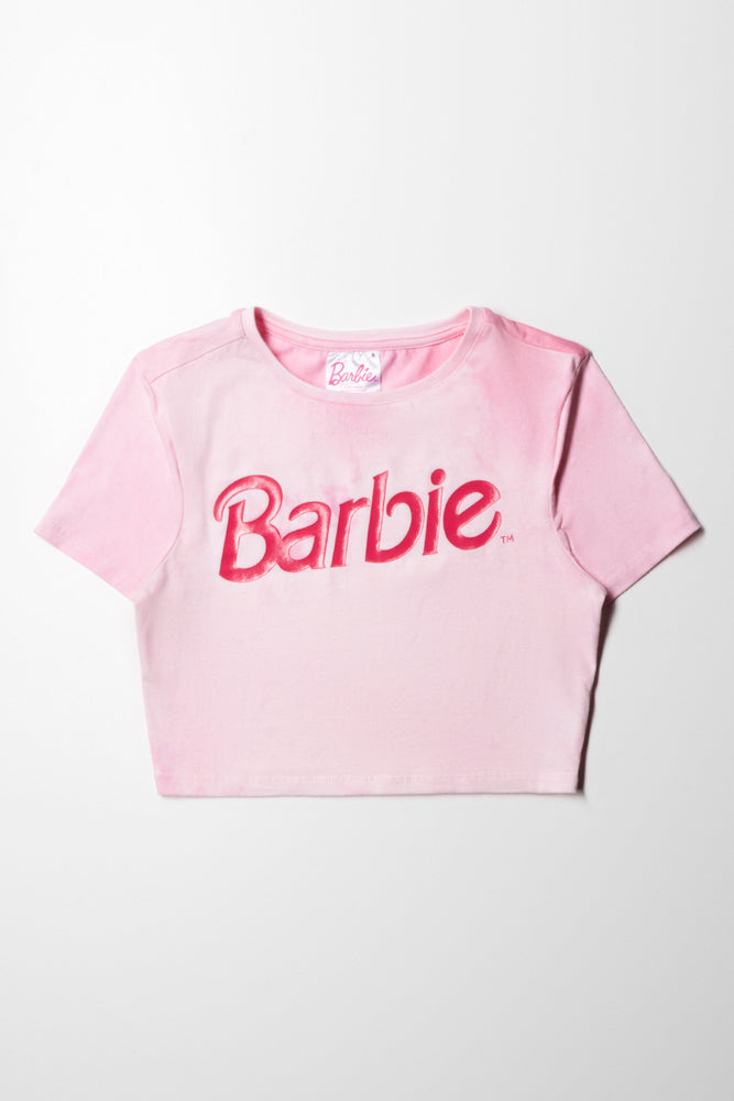 men clothing casual trousers-Barbie Crop T-Shirt Pink