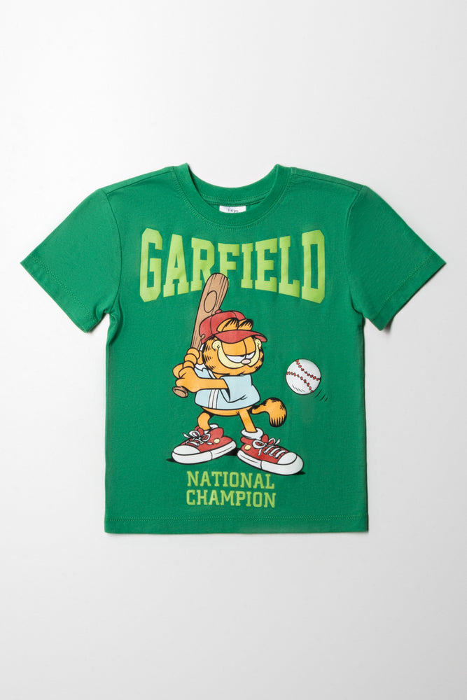 men clothing denim jacket-Garfield T-Shirt Green