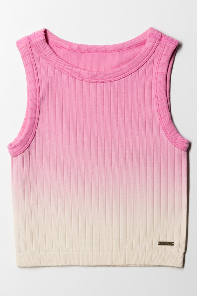 men clothing fall fashion trends-Ombre Seamless Vest Pink