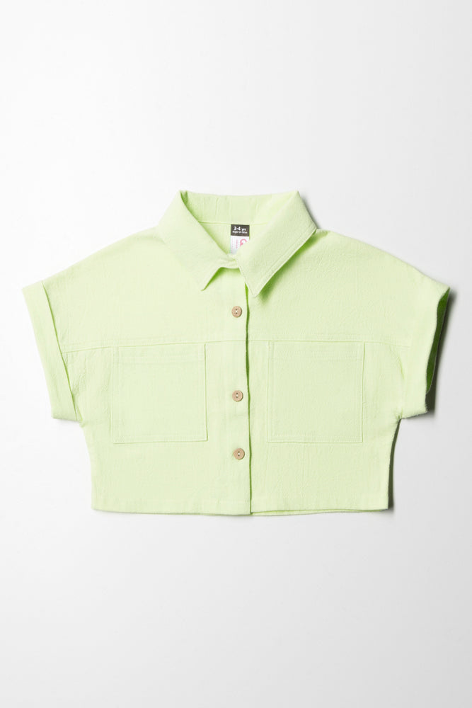 men clothing casual trousers-Resort Shirt Linen Lime