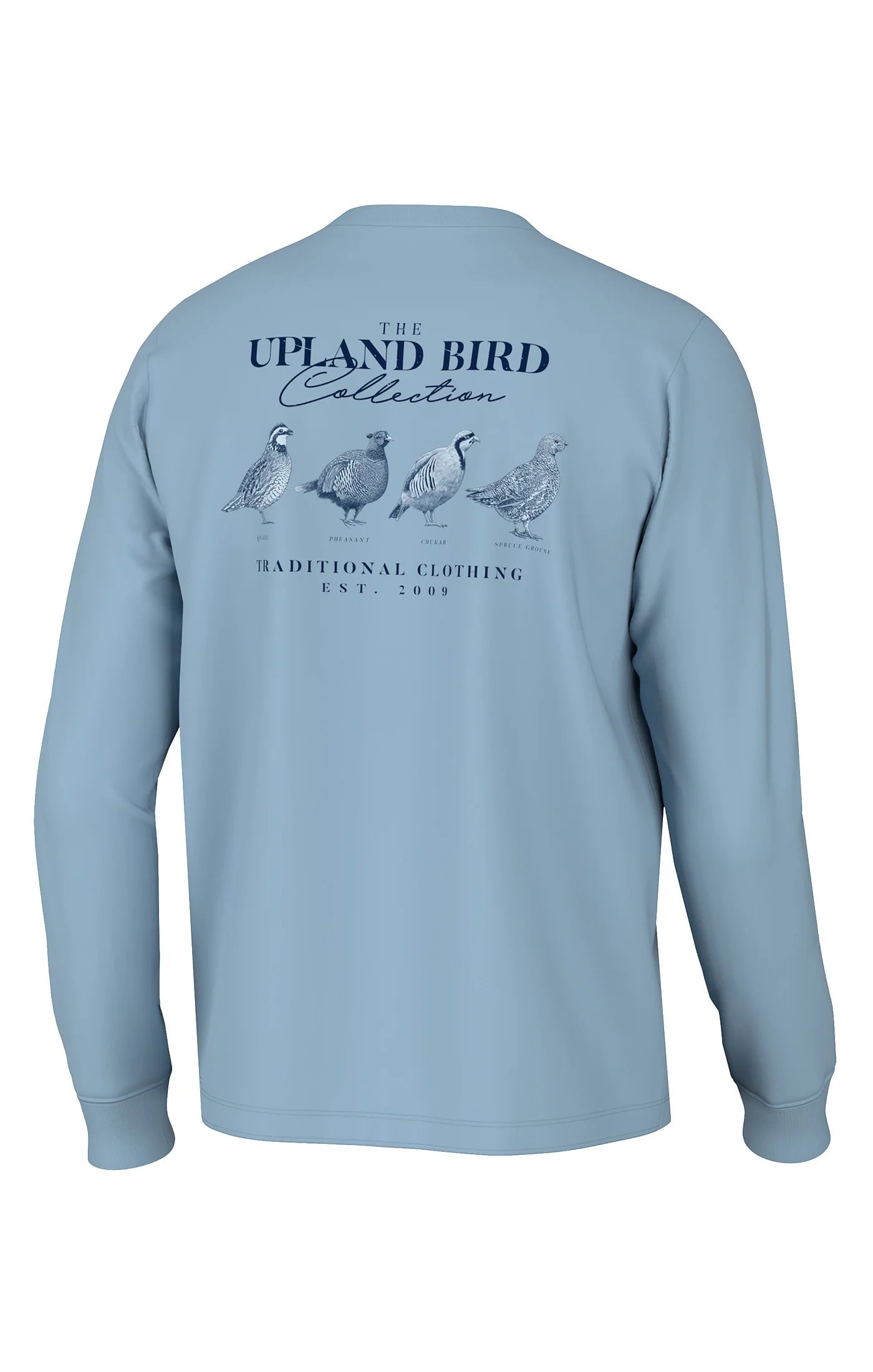 men clothing crew neck t-shirt-Southern Point Youth Upland Bird Collection Long Sleeve Tee