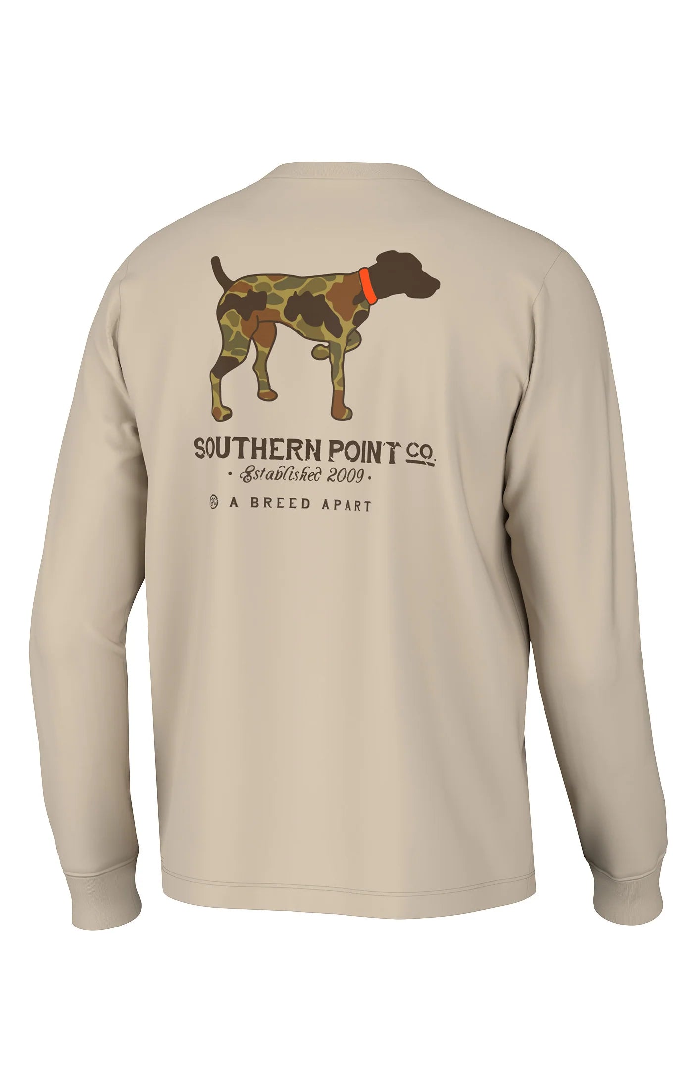 men clothing fleece pullover-Southern Point Vintage Camo Greyton Long Sleeve Tee