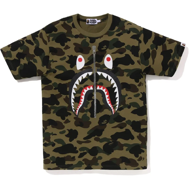 men clothing long sleeve shirt-1St Camo Shark Tee Mens