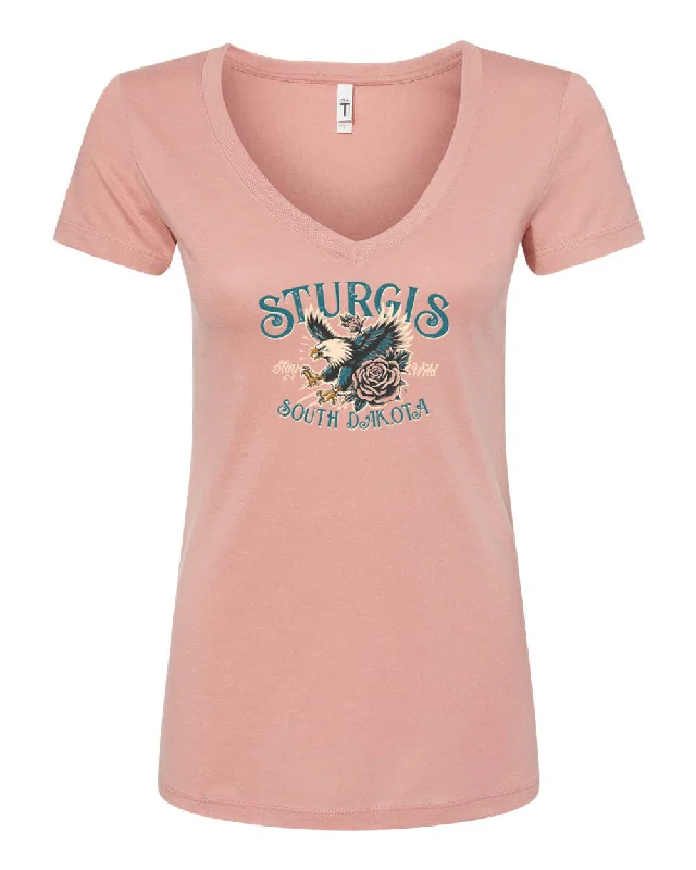 men clothing summer shirt-Ladies Stay Wild V-Neck