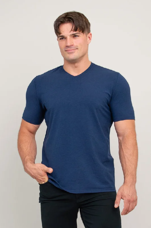 men clothing casual chinos-Adam Short Sleeve Shirt, Indigo, Bamboo