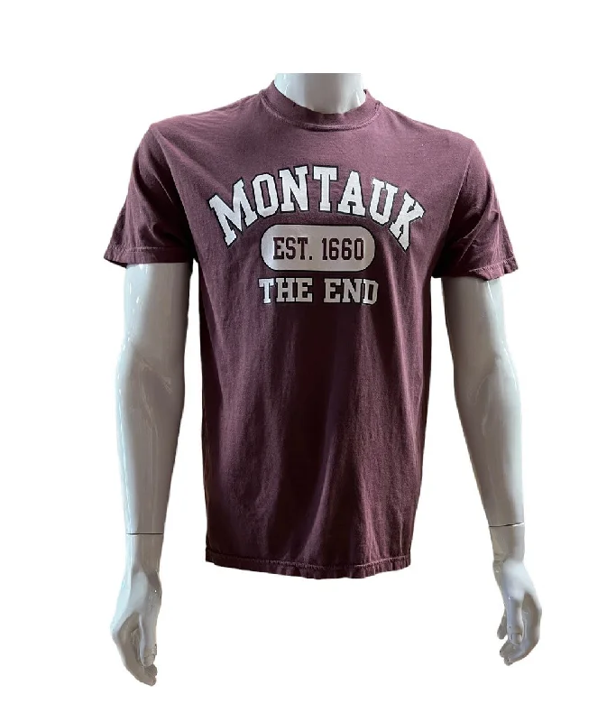 men clothing formal wear-Adult Montauk The End Est. 1660 Short Sleeve Tee