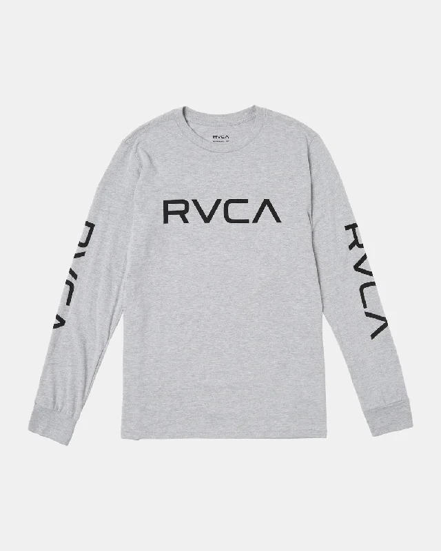 men clothing linen shirt-Big RVCA Long Sleeve Tee - Athletic