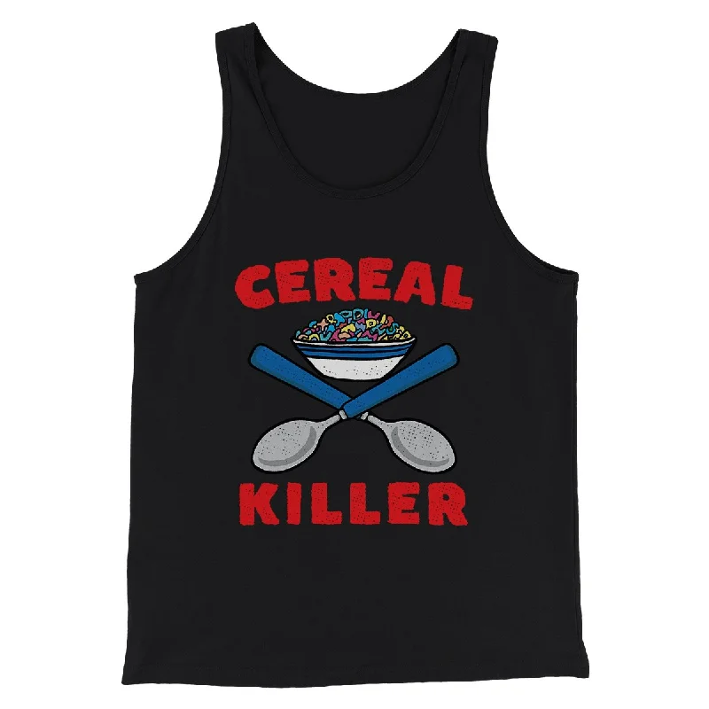 men clothing short sleeve t-shirt-Cereal Killer Men/Unisex Tank Top