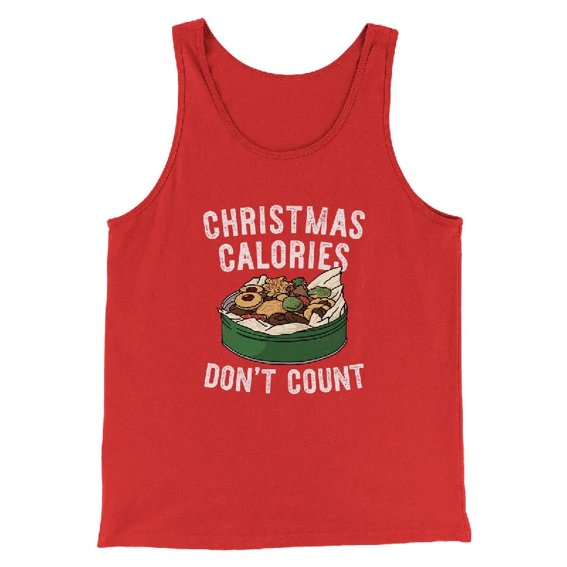 men clothing tailored blazer-Christmas Calories Don’t Count Men/Unisex Tank Top