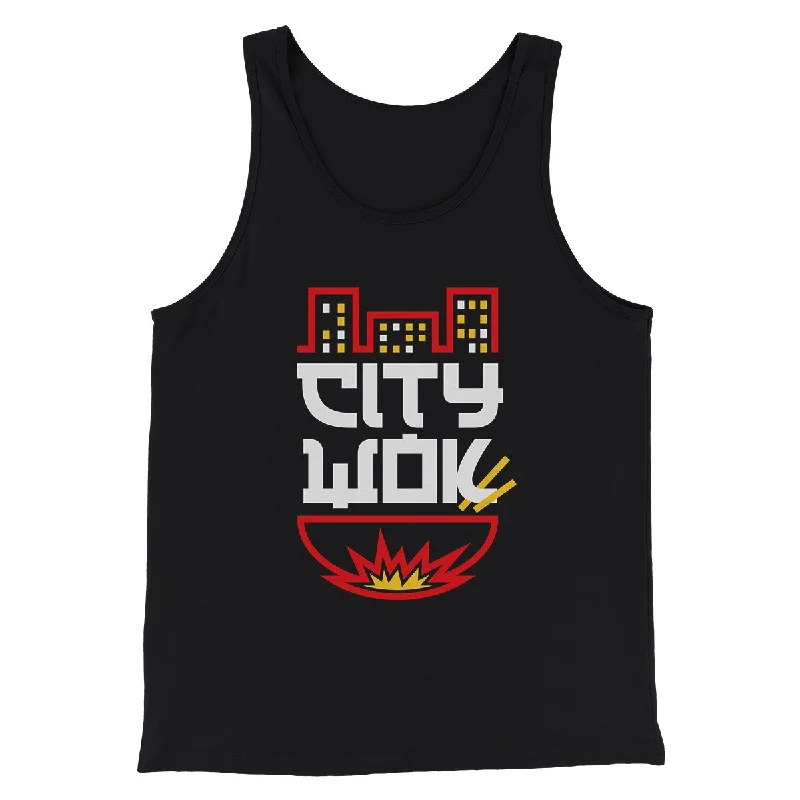 men clothing fleece jacket-City Wok Men/Unisex Tank Top