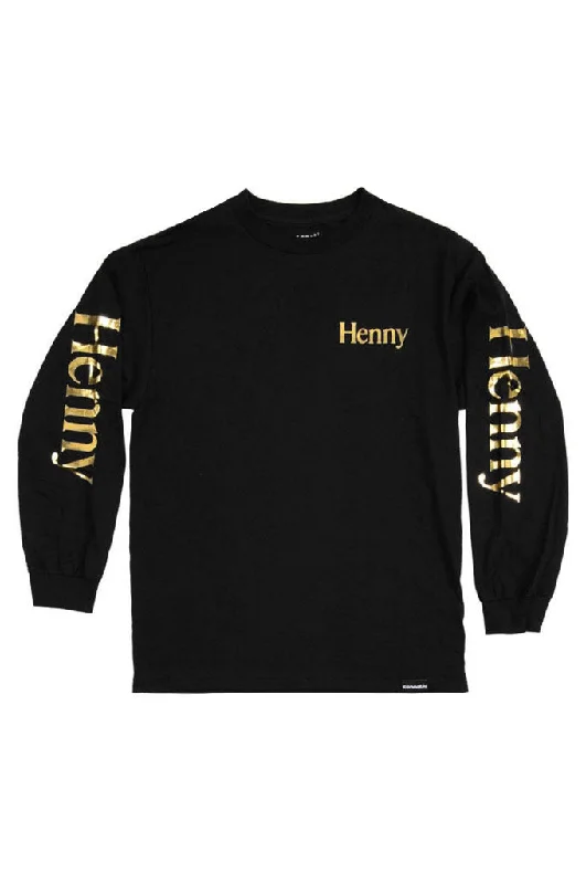 men clothing business suit-Connetic Henny Logo 2 Long Sleeve Tee