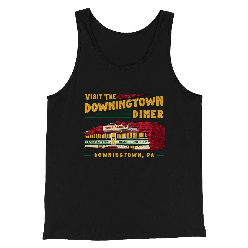 men clothing light sweater-Downingtown Diner Funny Movie Men/Unisex Tank Top