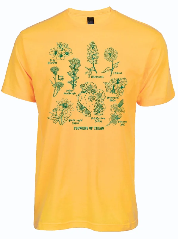 men clothing high-quality t-shirt-Flowers Of Texas