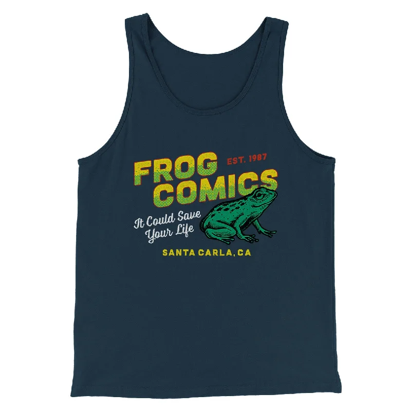 men clothing track pants-Frog Comics Funny Movie Men/Unisex Tank Top