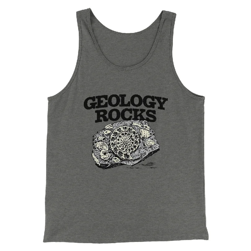 men clothing warm jacket-Geology Rocks Men/Unisex Tank Top