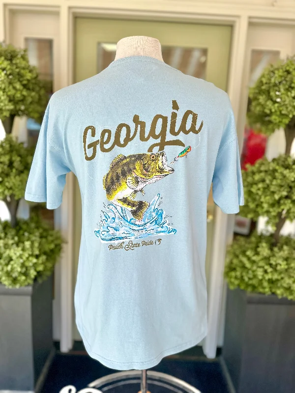 men clothing beach shorts-Georgia Bass Short Sleeve Tee