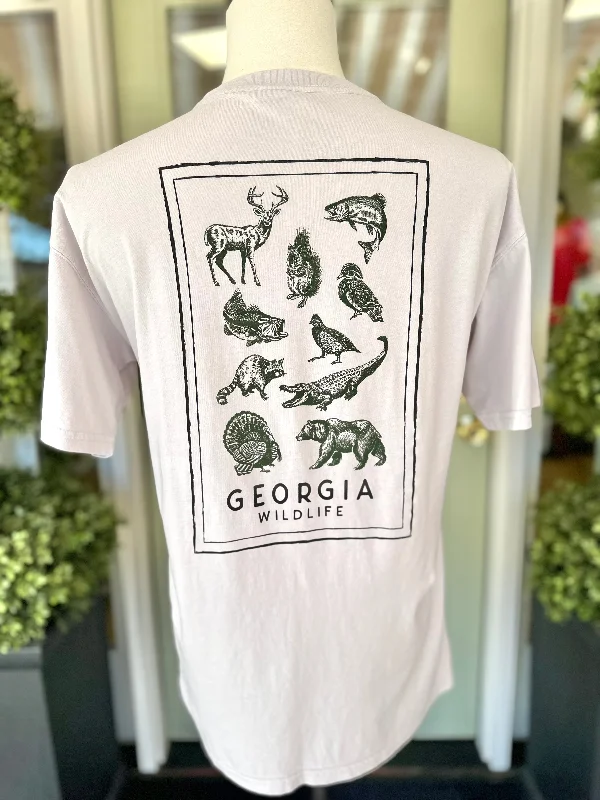 men clothing jogger pants-Georgia Wildlife Short Sleeve Tee