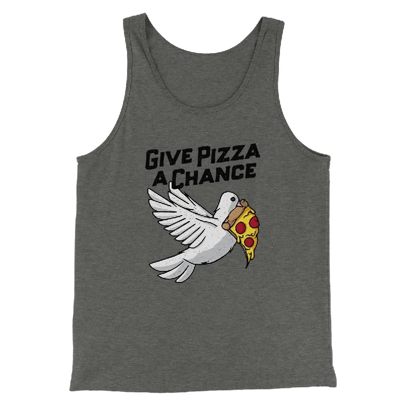 men clothing oversized hoodie-Give Pizza A Chance Men/Unisex Tank