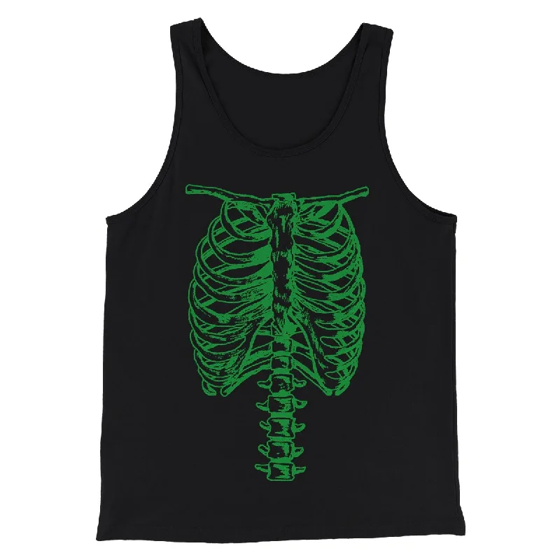 men clothing fall fashion trends-Green Spinal Skeleton Funny Movie Men/Unisex Tank Top