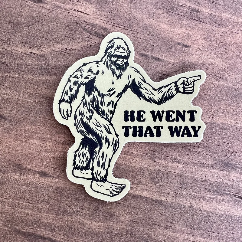 men clothing cargo shorts-He Went That Way Sticker Decal