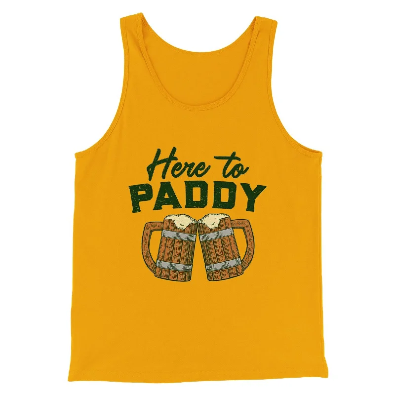 men clothing light sweater-Here to Paddy Men/Unisex Tank Top