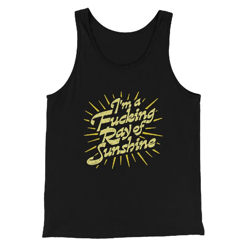 men clothing zippered sweater-I’m A Fucking Ray Of Sunshine Men/Unisex Tank Top