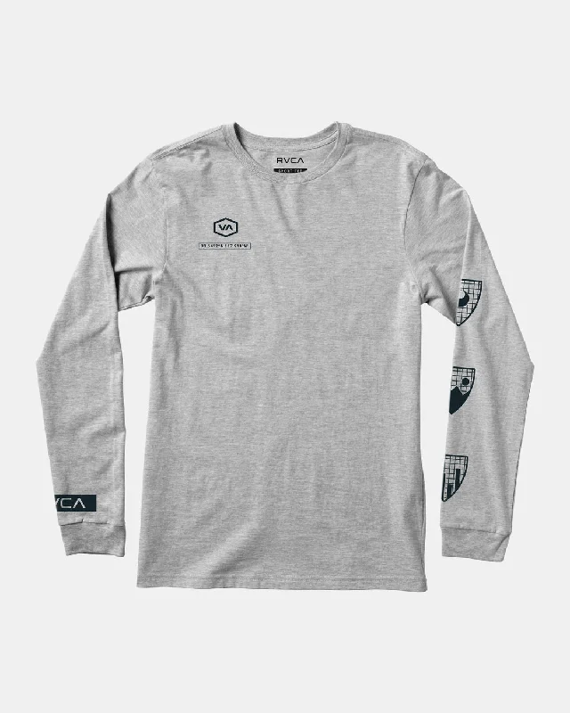 men clothing short sleeve t-shirt-Insignia Long Sleeve Tee - Heather Grey