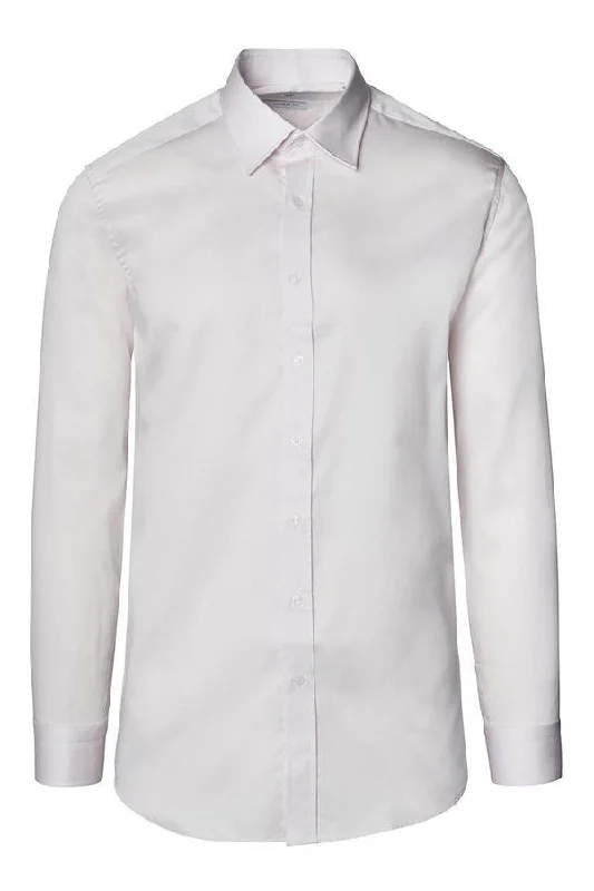 men clothing basic white shirt-Italian Collar Dress Shirt - Light Pink