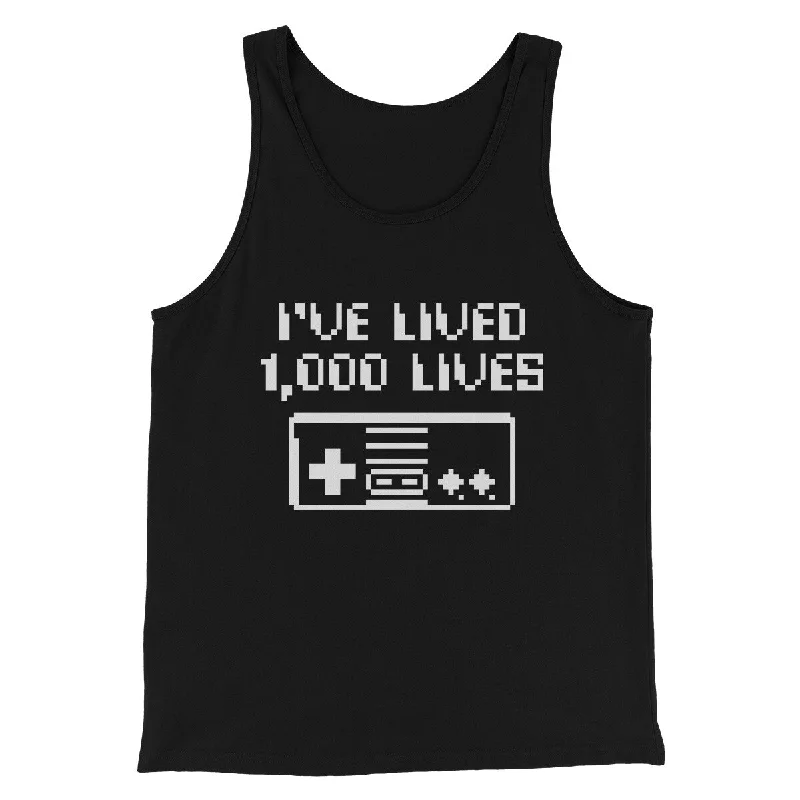 men clothing cardigan sweater-I’ve Lived 1000 Lives Men/Unisex Tank Top