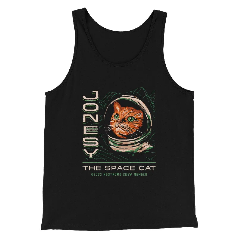 men clothing athletic joggers-Jonesy The Space Cat Men/Unisex Tank Top