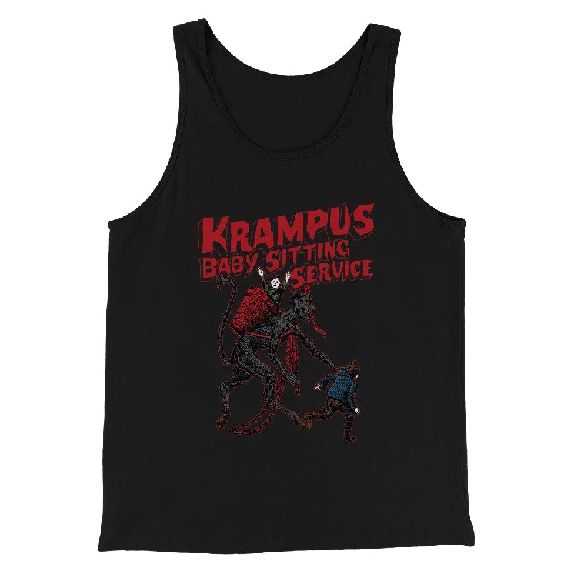 men clothing insulated jacket-Krampus Baby Sitting Service Men/Unisex Tank Top