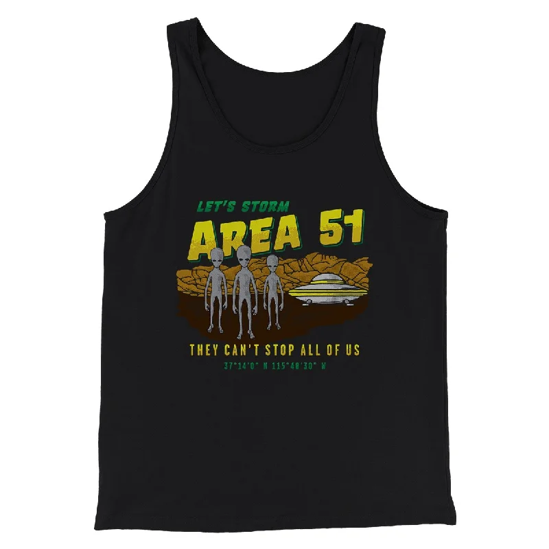 men clothing rugged jacket-Let's Storm Area 51 Funny Men/Unisex Tank Top