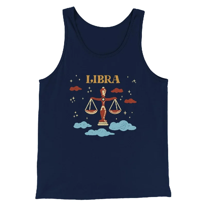 men clothing fleece pullover-Libra Men/Unisex Tank