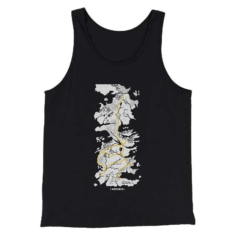 men clothing fleece vest-Map of Westeros Men/Unisex Tank Top