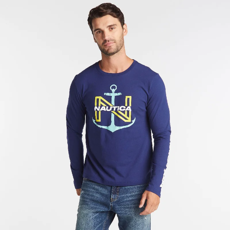 men clothing sporty jacket-Nautica Big & Tall  N-Anchor T-Shirt