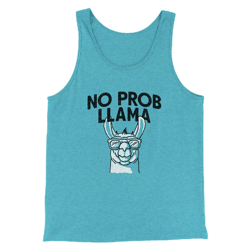 men clothing chino pants-No Prob Llama Men/Unisex Tank Top