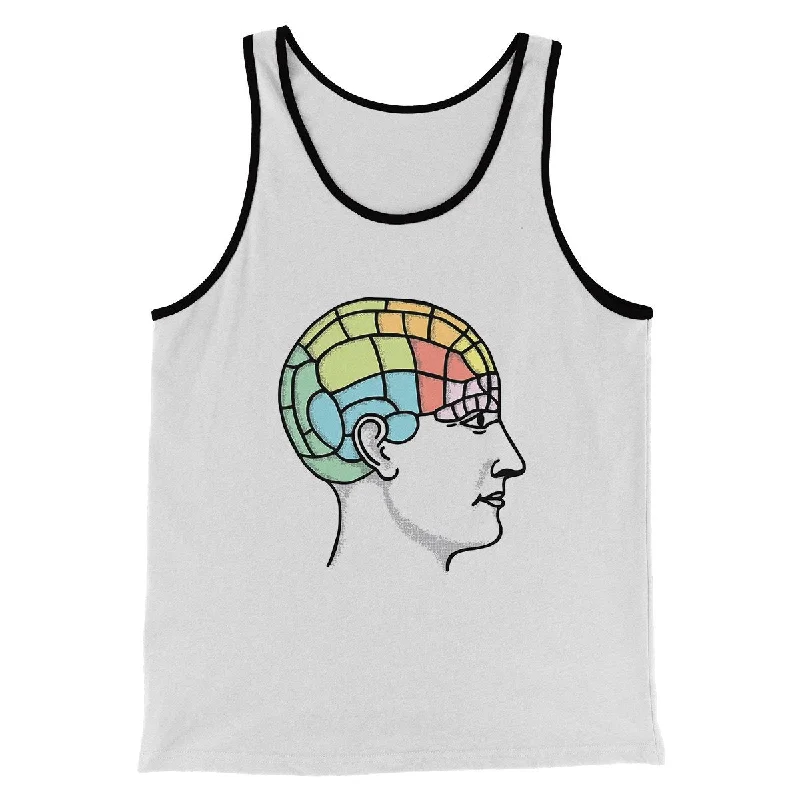 men clothing formal dress shirt-Phrenology Chart Men/Unisex Tank Top