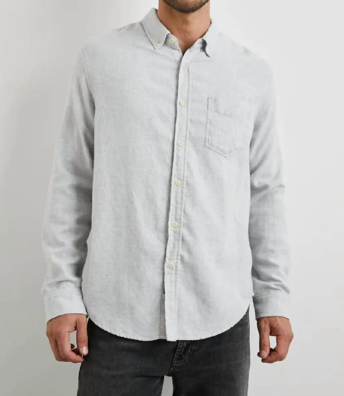 men clothing sports jacket-Runson Shirt In Heather Grey