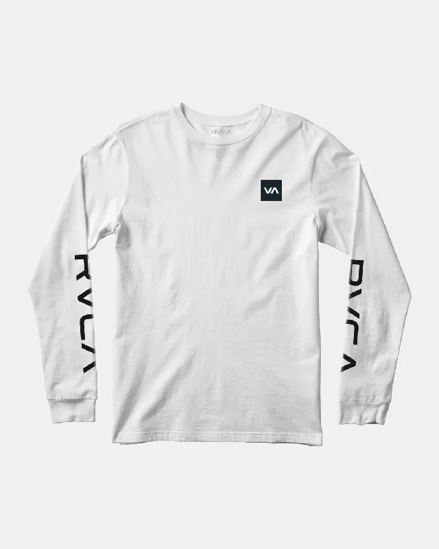 men clothing casual blazer-RVCA 2X Long Sleeve Tee - White