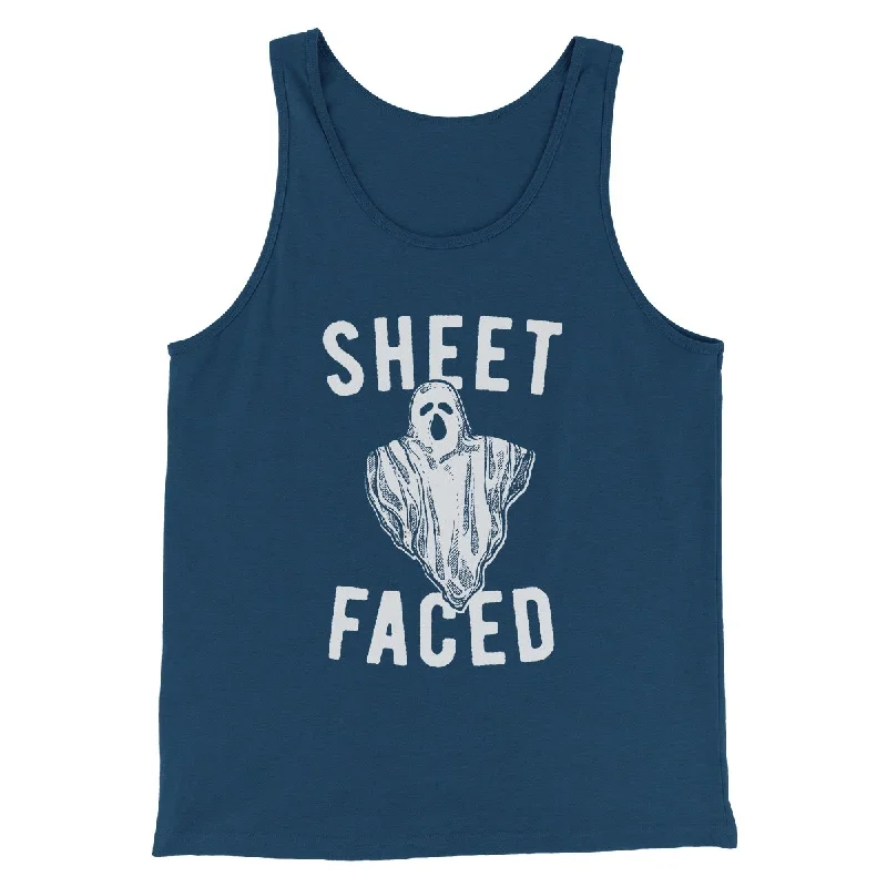 men clothing tank top-Sheet Faced Men/Unisex Tank Top